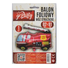 Fóliový balónik Hasičské auto 82 x 81 cm