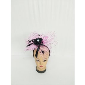 PARTY doplnky - čelenka ČIERNA RUŽA 33 cm
