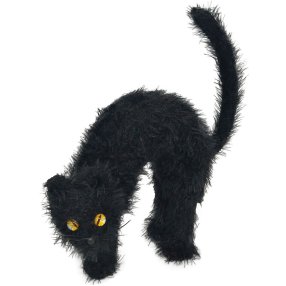 PARTY doplnky - čierny kocúr 22 cm