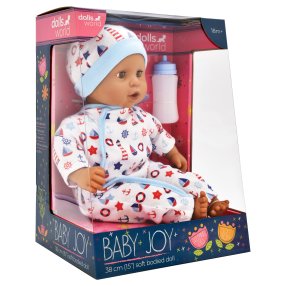 Dolls World - Bábätko Baby Joy WHITE- 38 cm