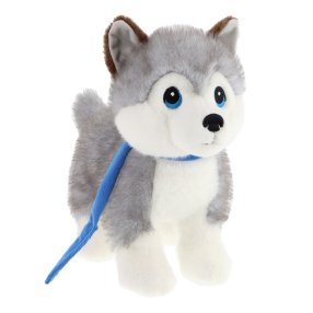 Keeleco Psík Husky na vodítku 23 cm