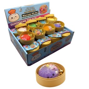Squishy kľúčenka knedlička 4,5 cm v miske - prekvapenie, viac druhov