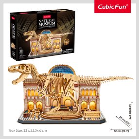CubicFun - Puzzle 3D Tyrannosaurus Rex s LED osvetlením 279 dielikov