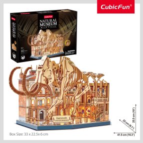 CubicFun - Puzzle 3D Mamut s LED osvetlením 464 dielikov