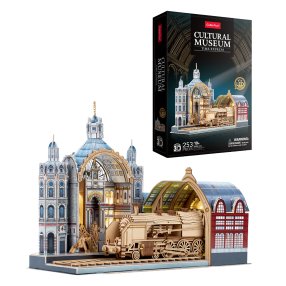 CubicFun - Puzzle 3D Historická stanica Time Express s LED osvetlením 253 dielikov