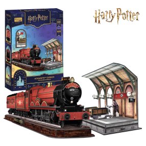 CubicFun - Puzzle 3D Harry Potter: Rokfortský expres - vlak s nástupišťom 169 dielikov
