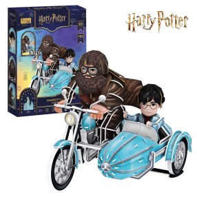 CubicFun - Puzzle 3D Harry Potter: Hagridova lietajúca motorka so sajdkárou 192 dielikov
