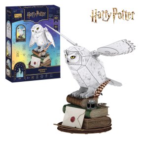 CubicFun - Puzzle 3D Harry Potter: Sova Hedviga s otváracími krídlami 82 dielikov
