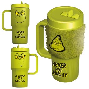 Grinch cestovný hrnček s návlekom, 500 ml
