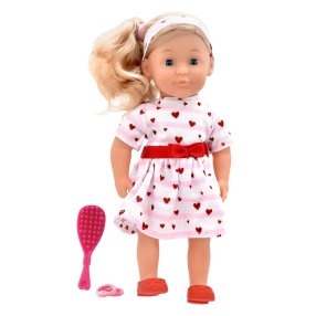Dolls World - Módna bábika Charlotte - 36 cm: Ružová srdiečková princezná