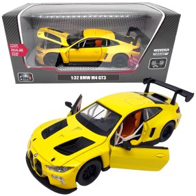 Kovový model - 1:32 BMW M4 GT3 žlté