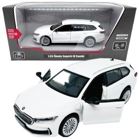 Kovový model - 1:35 Škoda Superb IV Combi biele