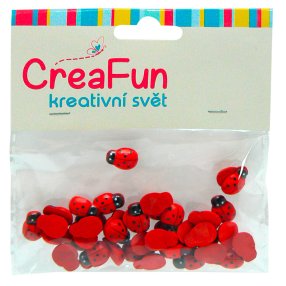 Drevené dekorácie lienky, 40 ks