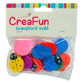 Drevené korálky-beruška, 15ks