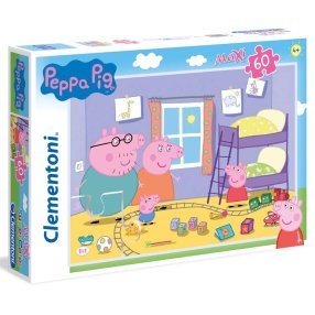 Clementoni - Puzzle Maxi 60 Prasiatko Peppa