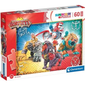 Clementoni - Puzzle Gormiti: Bojovníci štyroch živlov MAXI 60 dielikov