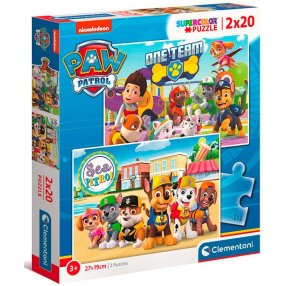 Clementoni - Puzzle 2x20 Labková Patrola