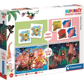 Clementoni - Puzzle 4v1 superkit Piráti!