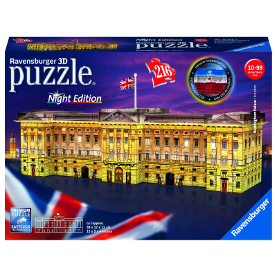 Ravensburger Puzzle Buckinghamský palác Noční edice 216 dílků.