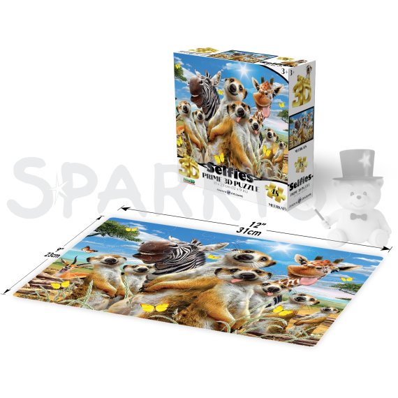 PRIME 3D PUZZLE - Selfie surikaty 48 dielikov                    