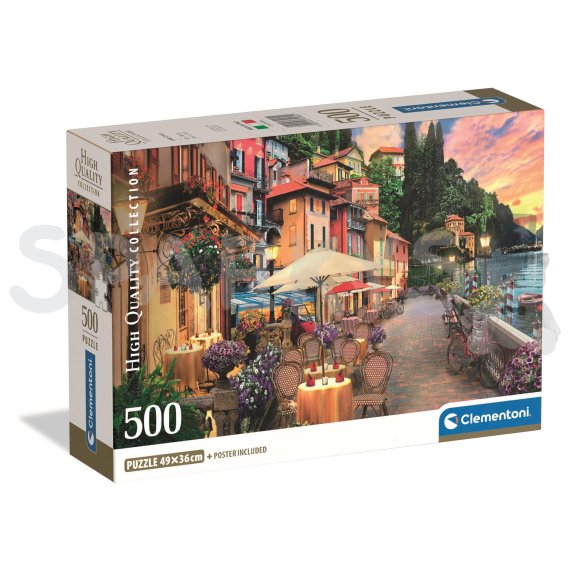 Clementoni - Puzzle 500 Jazero Como                    