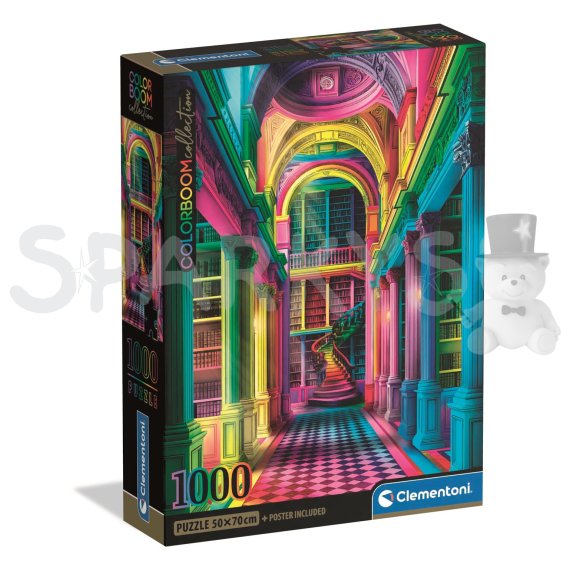 Clementoni - Puzzle 1000 Colorboom Atheneum                    