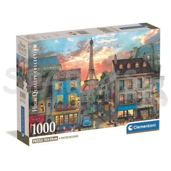 Clementoni - Puzzle 1000 Ulica Paríža                    