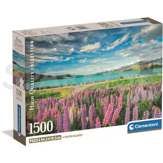 Clementoni - Puzzle 1500 Lupiny pri jazere Tekapo                    