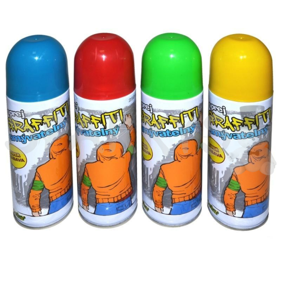 Wiky - Sprej Graffiti / křída ve spreji omyvatelná 250ml - 4 druhy                    