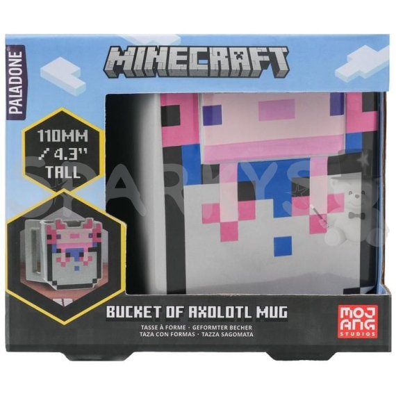3D hrnček Minecraft Axolot                    