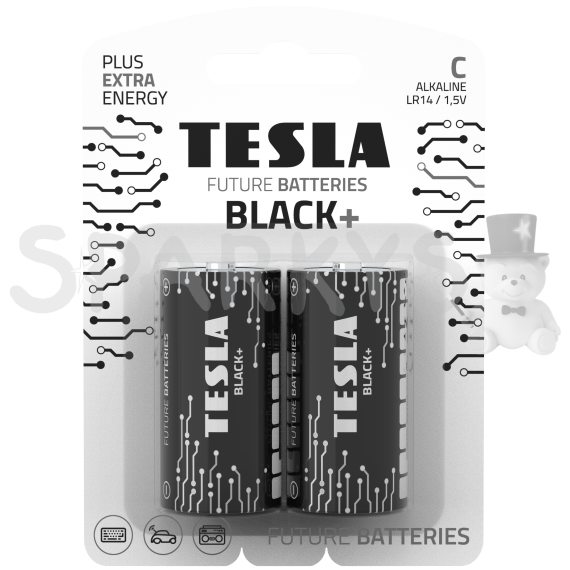 TESLA BLACK+ Alkalická baterie malé mono C 2ks                    