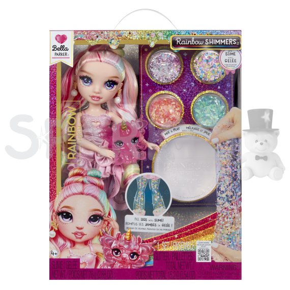 Rainbow High Bábika so slizom a trblietkami - Bella (pink)                    