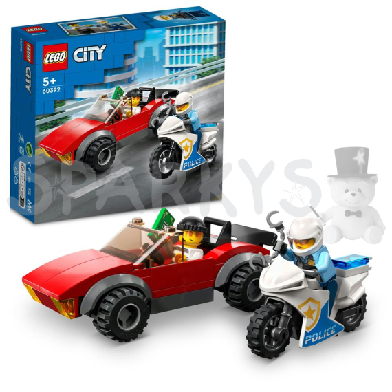 LEGO® City 60392 Honička auta s policejní motorkou                    