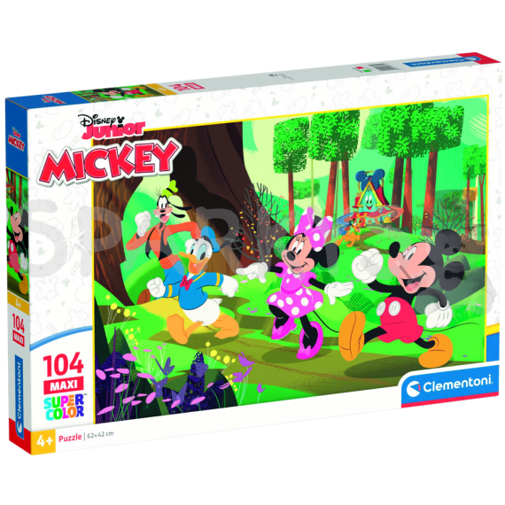 Clementoni - Puzzle Maxi 104 Disney Mickey a přátelé                    