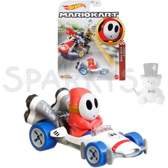 Hot Wheels MARIO KART angličák - Shy Guy B-Dasher Vehicle                    