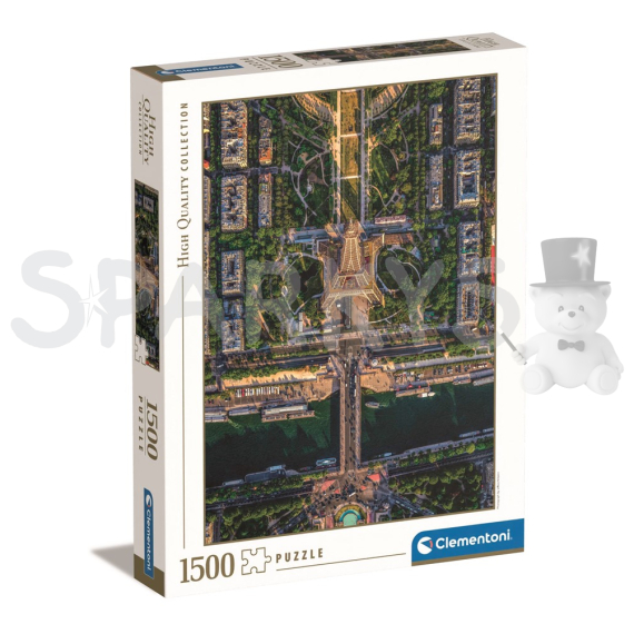 Clementoni - Puzzle 1500 Flying over Paris                    