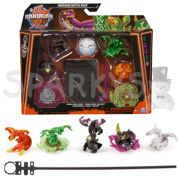 Spin Master Bakugan - 5 balení speciální útok trox S6 solid                    