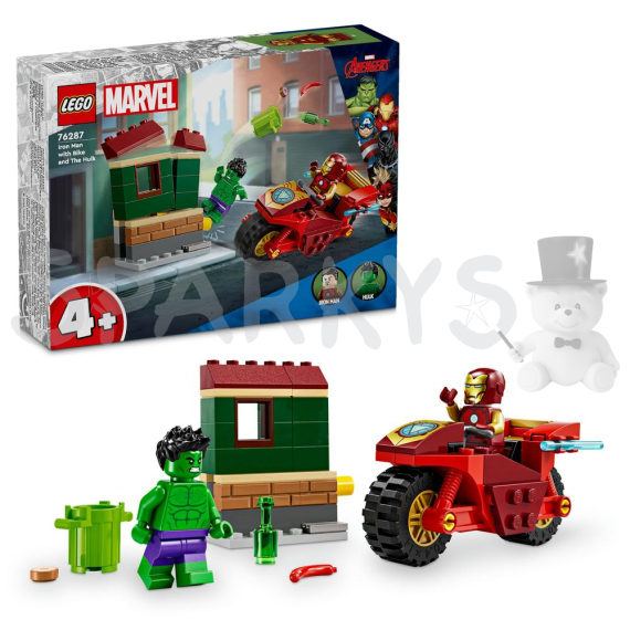 LEGO® Marvel 76287 Iron Man s motorkou a Hulk                    