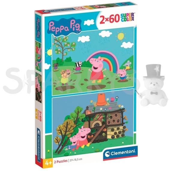 Clementoni - Puzzle 120 Prasátko Peppa 2x60 dílků                    