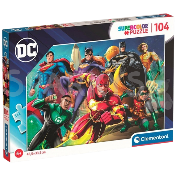 Clementoni - Puzzle 104 DC Comics: Liga spravedlonosti                    