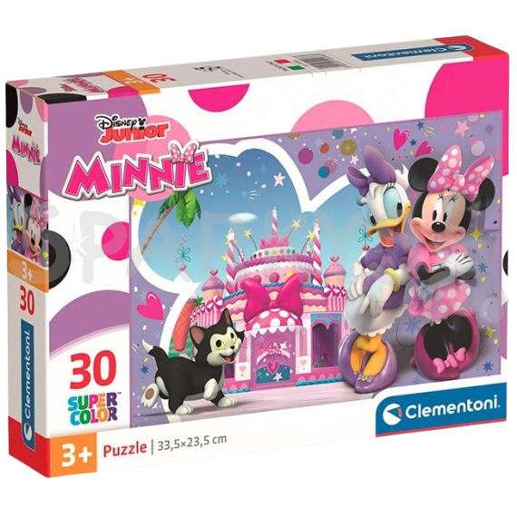 Clementoni - Puzzle 30 Disney Minnie: Dort k narozeninám                    