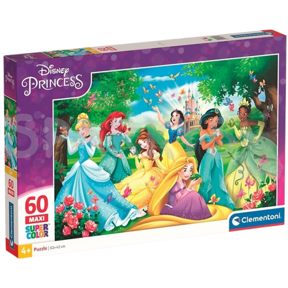 Clementoni - Puzzle 60 Disney princezny MAXI                    