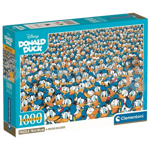 Clementoni - Puzzle 1000 Impossible: Kačer Donald                    