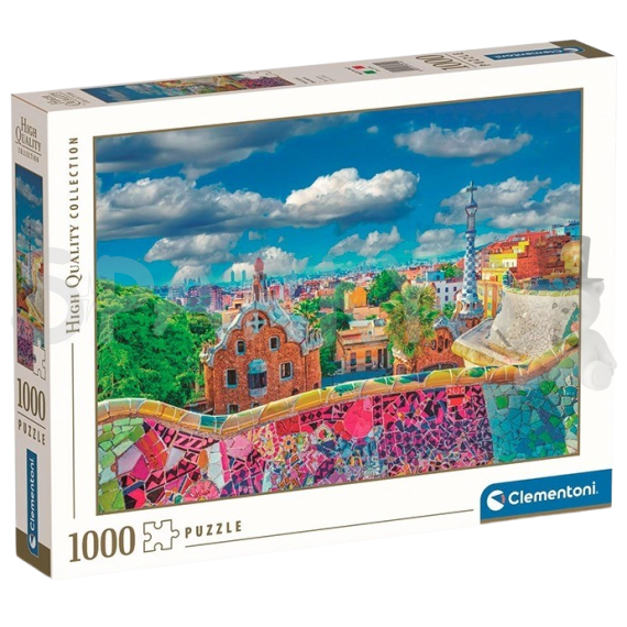 Clementoni - Puzzle 1000 Park Güell, Barcelona                    