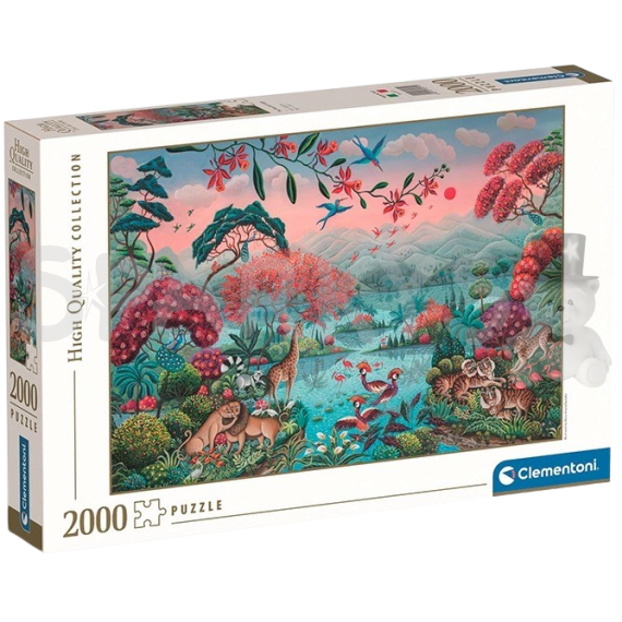 Clementoni - Puzzle 2000 Mírumilovná džungle                    