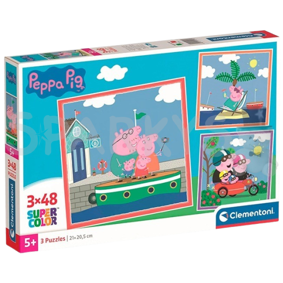 Clementoni - Puzzle 144 Prasátko Peppa 3x48 dílků                    