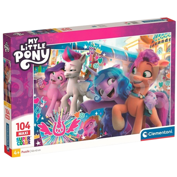 Clementoni - Puzzle 104 My Little Pony tančí MAXI                    