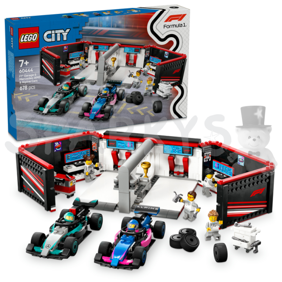 LEGO® City 60444 Garáž F1® a vozy Mercedes-AMG a Alpine                    