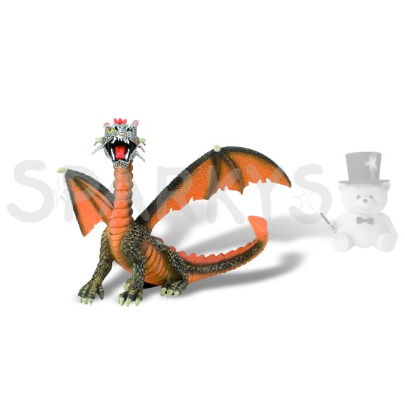 Bullyland 75595 - Drak sediaci oranžový                    