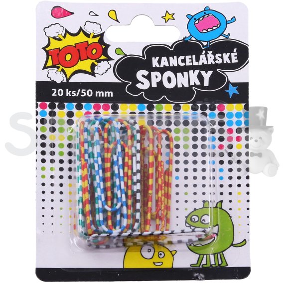 TOTO Sponka kancelárska pruhovaná 20 ks, 50 mm                    